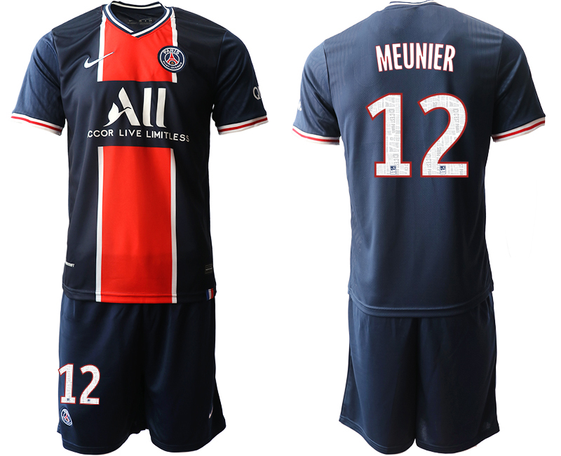 Men 2020-2021 club Paris St German home #12 blue Soccer Jerseys1